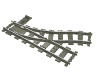 Набор LEGO Train, Track 9V Switch Point Left, Темно-серый