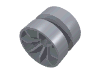 Деталь LEGO Wheel 30.4 x 14 Spoked, Серебристый металлик