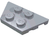 Набор LEGO Wedge Plate 2 x 4, Серебристый металлик