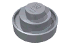 Деталь LEGO Minifig Barbell Weight, Серебристый металлик