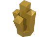 Набор LEGO Rock 1 x 1 Crystal 5 Point, Золотистый металлик