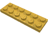 Набор LEGO Plate 2 x 6, Золотистый металлик