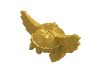 Деталь LEGO Minifig Helmet with Wings, Золотистый металлик