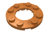 Деталь LEGO Plate, Round 4 x 4 with 2 x 2 Hole, Средне-темный телесный