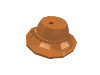 Деталь LEGO Minifig Hat - Wide Brimmed, Средне-темный телесный