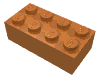 Деталь LEGO Кирпичик 2 x 4, Средне-темный телесный
