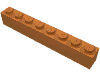 Деталь LEGO Кирпичик 1 x 8, Средне-темный телесный