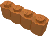 Деталь LEGO Кирпичик специальный палисадный 1 x 4, Средне-темный телесный