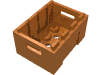 Деталь LEGO Container - Crate with Handholds, Средне-темный телесный