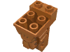Деталь LEGO Brick Special 2 x 3 x 3 with Cutout and Lion Head, Средне-темный телесный