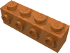 Деталь LEGO Кирпичик специальный 1 x 4, с 4 штырьками на одной стороне, Средне-темный телесный
