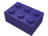 Деталь LEGO Кирпичик 2 x 3, Темно-фиолетовый