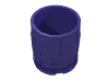 Деталь LEGO Barrel 4 x 4 x 3.5, Темно-фиолетовый