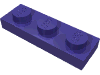 Деталь LEGO Пластина 1 x 3, Темно-фиолетовый