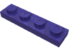 Деталь LEGO Пластина 1 x 4, Темно-фиолетовый
