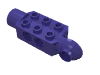 Деталь LEGO Technic Brick Special 2 x 3 with Pin Holes, Rotation Joint Ball Half [Vertical Side], Rotation Joint Socket, Темно-фиолетовый