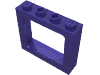Деталь LEGO Window 1 x 4 x 3 Train with Shutter Holes and Solid Studs on Ends, Темно-фиолетовый