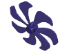 Деталь LEGO Propeller 7 Blade 6 Diameter, Темно-фиолетовый
