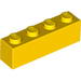 Набор LEGO Brick 1 x 4 with Car Headlights and Blue Oval Print, Желтый