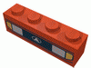Набор LEGO Brick 1 x 4 with Car Headlights and Indicators Print, Красный