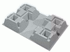 Набор LEGO Baseplate Raised 32 x 48 x 6 with 4 Corner Pits and Rock Path Print [6091 / 6098 / 10176], Зеленый