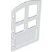 Деталь LEGO Door 1 x 4 x 4 with Four Panes and Curved Top, Белый