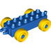 Набор LEGO Duplo Car Base 2 x 6 with Yellow Wheels and Open Hitch End, Красный