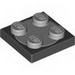 Деталь LEGO Turntable 2 x 2 Plate, Complete Assembly with Light Bluish Gray Top, Черный