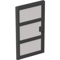 Door 1 x 4 x 6 with 3 Panes with Trans-Black Glass