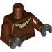 Torso Batman Ripped Neck with Straw and Rope Belt Print / Reddish Brown Arms / Black Hands
