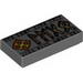 Деталь LEGO Tile 1 x 2 with Elder Futhark Runes Print, Темный сине-серый