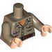 Torso Open Collar, 2 Pockets and Belt Print (Rene Belloq), Dark Tan Arms, Light Flesh Hands