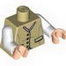 Torso Indiana Jones 4 Buttons and 2 Pockets Print / White Arms / Light Flesh Hands