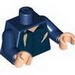 Torso Speed Racer Cardigan Ripped with White Undershirt Print / Dark Blue Arms / Light Flesh Hands