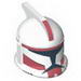Minifig Helmet SW Clone Trooper with Holes, Red Markings Print