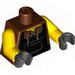 Torso Castle Fantasy Era Blacksmith Apron and Front Lace Up Shirt Print / Yellow Arms / Black Hands