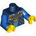 Torso Castle Fantasy Era with Gold Chain, Medallion and Gold Detail Print / Blue Arms / Yellow Hands