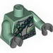 Torso SW Camouflage Print Weapon and Ammunition Belts / Sand Green Arms / Dark Bluish Gray Hands