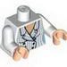 Torso Indiana Jones Suit Jacket Female with Blue Pinstripes Print / White Arms / Light Flesh Hands