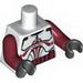 Torso SW Armor Clone Trooper with Dark Red Markings and Belt Print / Dark Red Arms / Black Hands