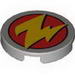 Tile Round 2 x 2 with Yellow 'Z' (Zurg Logo) Print
