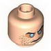 Minifig Head Beard Stubble, Cleft Chin, Evil Eyes, Arched Eyebrows [Blocked Open Stud]