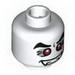 Minifig Head Fangs, Red Eyes with White Pupils Print (Vampire) [Blocked Open Stud]