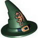 Minifig Wizards Hat with Buckle and Gold Dragon Print