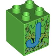 DUPLO BRICK 2X2X2 J JUNGLE