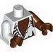 Torso Shirt Tattered with Werewolf Hairy Chest Print / White Right Arm / Reddish Brown Left Arm / Reddish Brown Hands