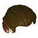 Minifig Hair Swept Back with Pointy Reddish Brown Ears Print