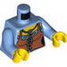 Torso Castle Kingdoms Female Corset with Brown Apron Print / Medium Blue Arms / Yellow Hands