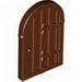 Деталь LEGO Window 1 x 2 x 2 2/3 Shutter with Rounded Top, Красно-коричневый