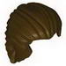 Деталь LEGO Minifig Hair Swept Back with Short Ponytail, Темный сине-серый